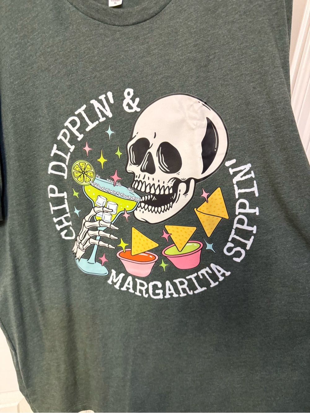 Chip Dippin' & Margarita Sippin' Graphic Tee - Green